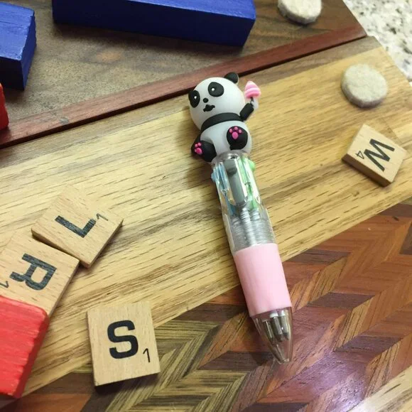 Cotton Candy Panda Multi Colored Ballpoint Pen - Picture 4 of 4